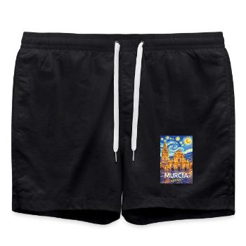 Murcia Spain - Badeshorts - Schwarz - Vorne - AI Model Male 185 light (185cm)
