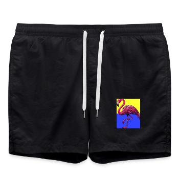 Flamant - Short de bain - noir - Devant - AI Model Male 185 light (185cm)