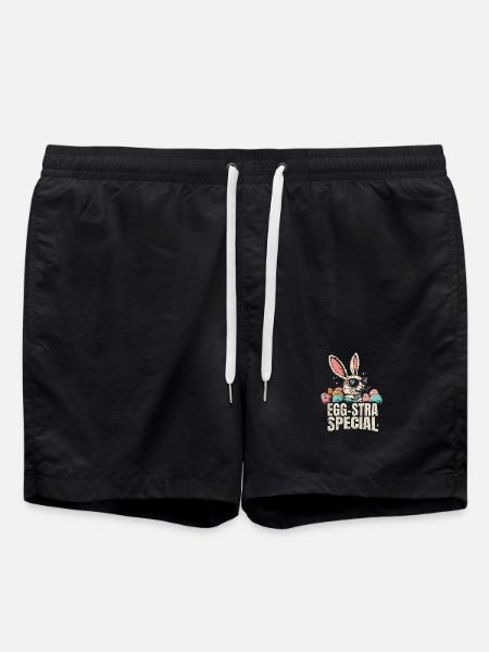 Eggsta Special Retro Bunny Easter - Swim Trunks - black