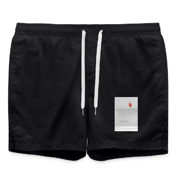 Make it real Motivation Success Dreams Saying - Swim Trunks - black - Front - AI Model Male 185 light (185cm)