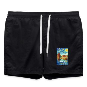 Blaby England Ruins in the Star Vortex - Swim Trunks - black - Front - AI Model Male 185 light (185cm)