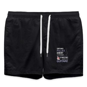 Certaines Filles Aiment La Musique Les Meilleur... - Short de bain - noir - Devant - AI Model Male 185 light (185cm)