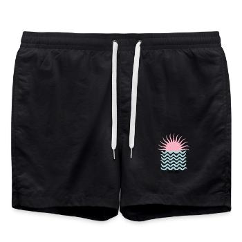 Offline - Swim Trunks - black - Front - AI Model Male 185 light (185cm)