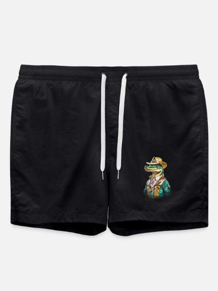 Krokodil Vaquero - Badeshorts - Schwarz