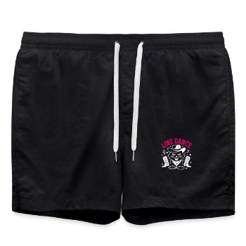 J’adore mon chat et la danse en ligne - Short de bain - noir - Devant - AI Model Male 185 light (185cm)