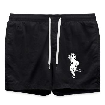 Elegant Cow Model Silhouette Farm - Swim Trunks - black - Front - AI Model Male 185 light (185cm)