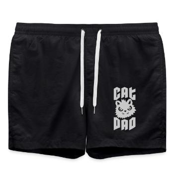 Chat maléfique Chat Papa - Short de bain - noir - Devant - AI Model Male 185 light (185cm)