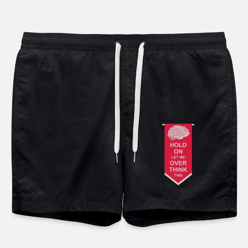 Let me overthink this - Badeshorts - Schwarz