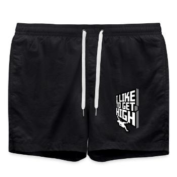 like to get high - Badeshorts - Schwarz - Vorne - AI Model Male 185 light (185cm)