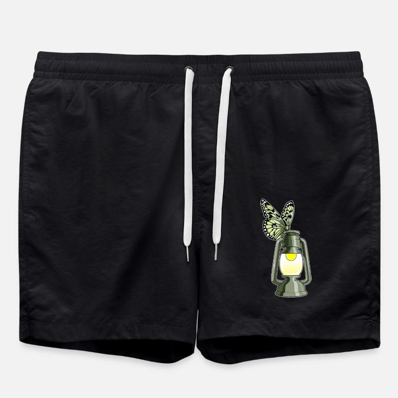 Butterfly Lantern - Swim Trunks - black