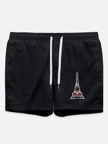 Eiffel tower #19 - Swim Trunks - black