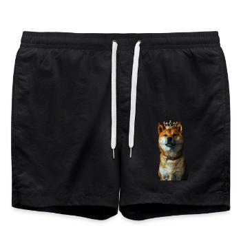Shiba Inu - Short de bain - noir - Devant - AI Model Male 185 light (185cm)