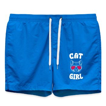 Cat Girl - Swim Trunks - cobalt blue - Front