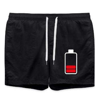 Akku - Anzeige des Akku - Badeshorts - Schwarz - Vorne - AI Model Male 185 light (185cm)