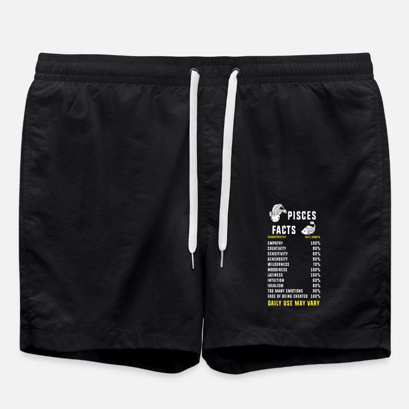 Zodiac sign Pisces - Swim Trunks - black