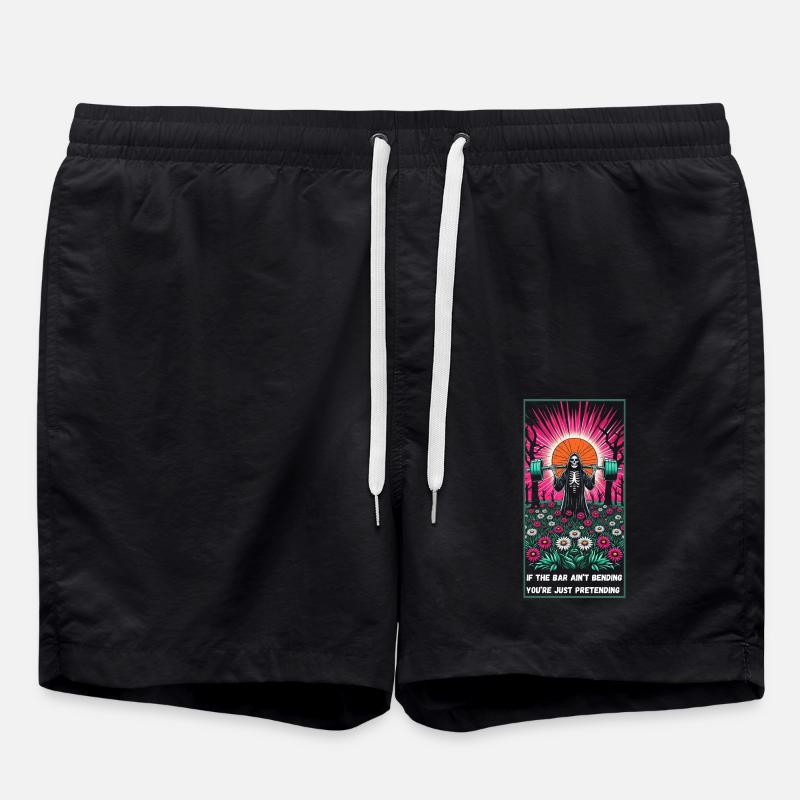 Grim Reaper Powerlifting Gym & Musculation - Short de bain - noir