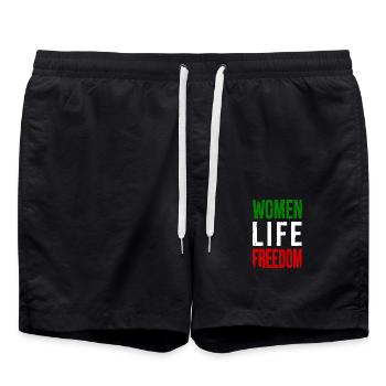 Women life freedom - Short de bain - noir - Devant - AI Model Male 185 light (185cm)