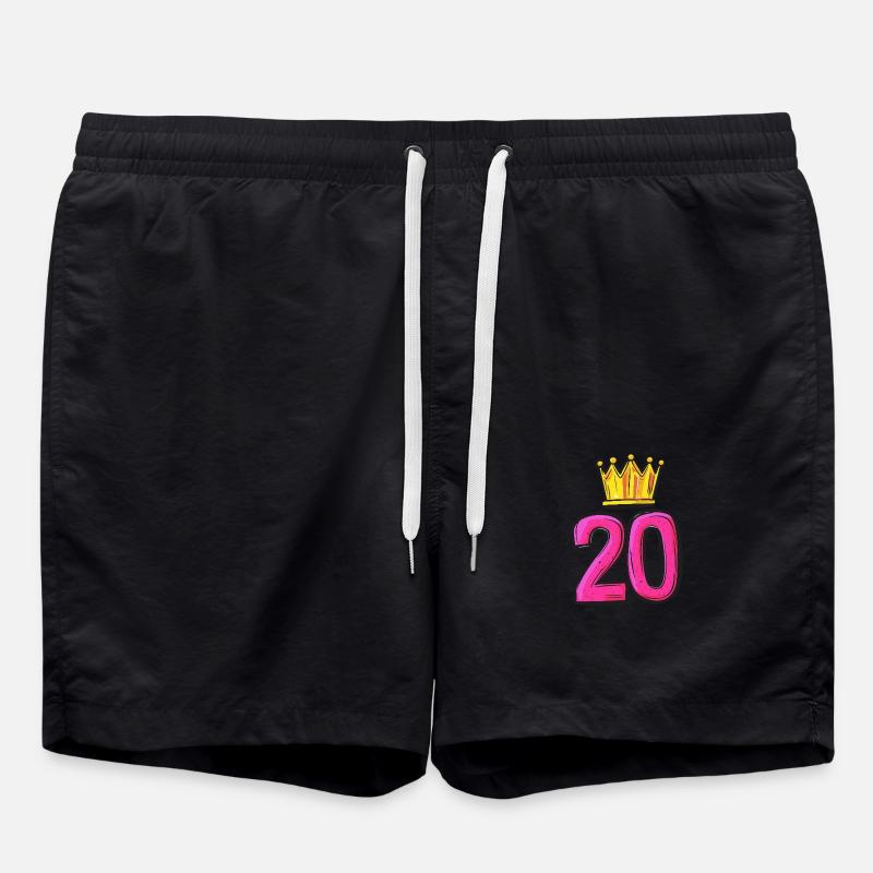 Maillot à 20 chiffres Couronne - Short de bain - noir
