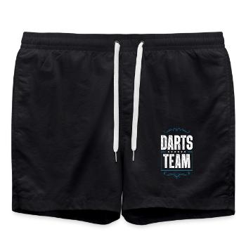 Équipe de fléchettes - Short de bain - noir - Devant - AI Model Male 185 light (185cm)