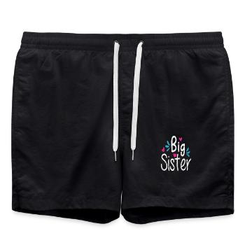 BIG SISTER, die große Schwester - Badeshorts - Schwarz - Vorne - AI Model Male 185 light (185cm)