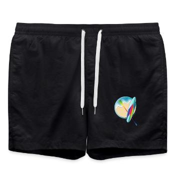 Planche de pagaie debout allongée sur la plage - Short de bain - noir - Devant - AI Model Male 185 light (185cm)