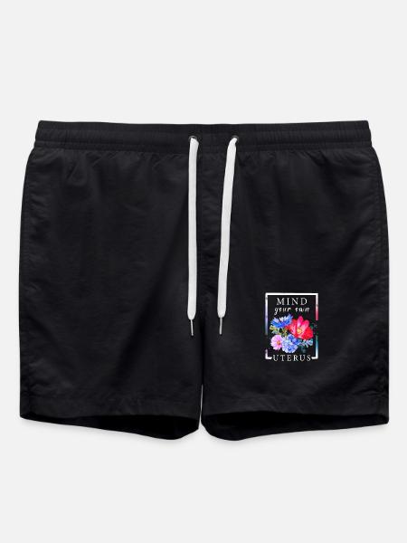 Mind your own uterus - Badeshorts - Schwarz