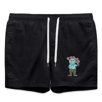 Sweet tooth Candy Bonbons Délicieux dessert - Short de bain - noir - Devant - AI Model Male 185 light (185cm)