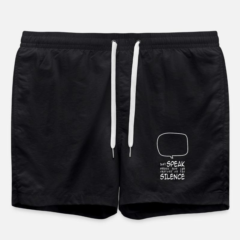 Don't Speak (dark) - Swim Trunks - black