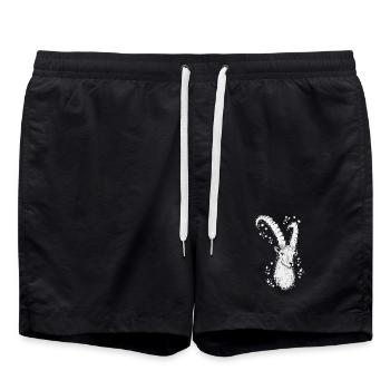 Steinbock Sternzeichen Astrologie - Badeshorts - Schwarz - Vorne - AI Model Male 185 light (185cm)