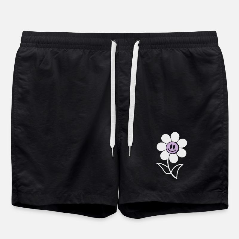 Fleur souriante - Short de bain - noir
