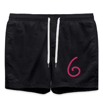 6 Numéro six Numéro Anniversaire - Short de bain - noir - Devant - AI Model Male 185 light (185cm)