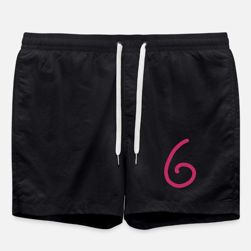 6 Numéro six Numéro Anniversaire - Short de bain - noir