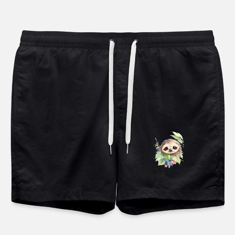 Sloth - Swim Trunks - black