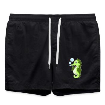 Hippocampe mignon - Short de bain - noir - Devant - AI Model Male 185 light (185cm)