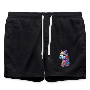 Alpaga - Short de bain - noir - Devant - AI Model Male 185 light (185cm)