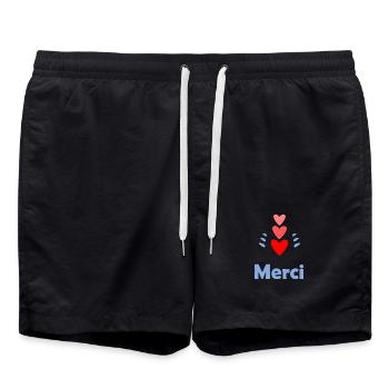 MAÎTRESSE. MERCI. MERCI MAÎTRESSE - Short de bain - noir - Devant - AI Model Male 185 light (185cm)