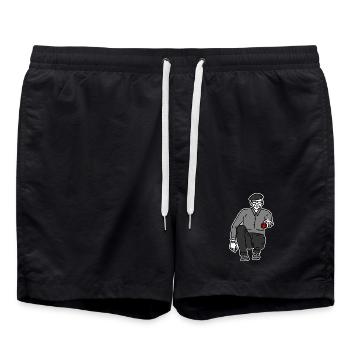 Joueur de pétanque gaucher - Short de bain - noir - Devant - AI Model Male 185 light (185cm)