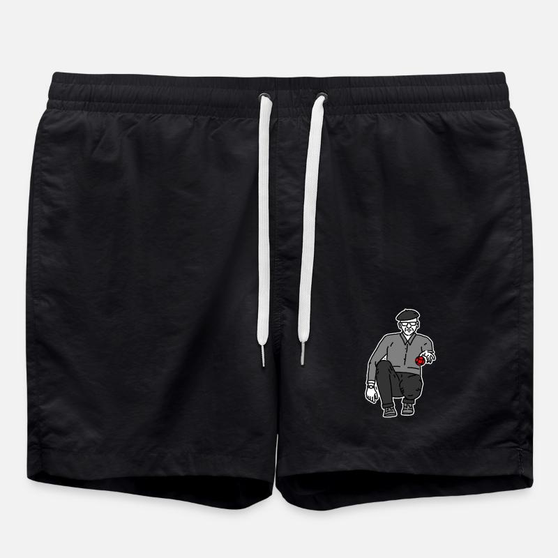 Petanque Player Left-Handed - Swim Trunks - black