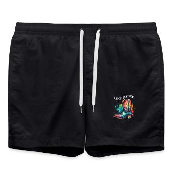 Line dancing my passion, my happiness - Swim Trunks - black - Front - AI Model Male 185 light (185cm)