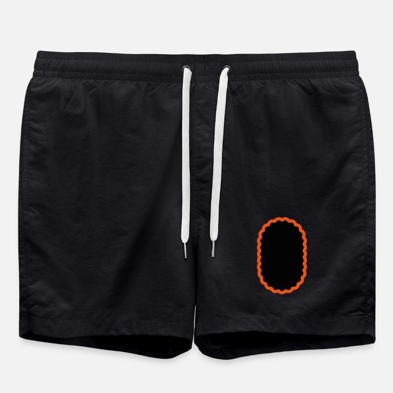 Bicycle patch oval, bicycle patch bike - Swim Trunks - black