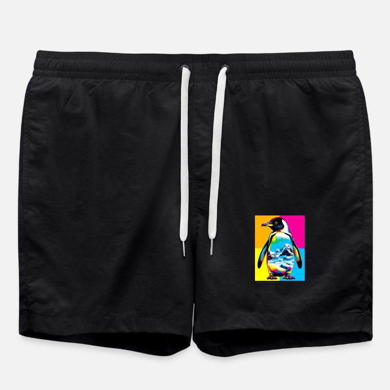 penguin - Swim Trunks - black