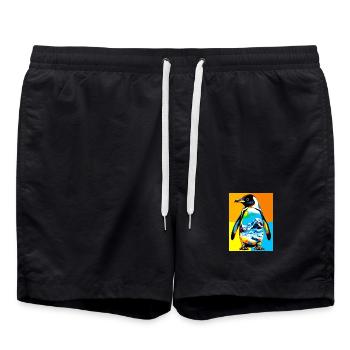 pingouin - Short de bain - noir - Devant - AI Model Male 185 light (185cm)