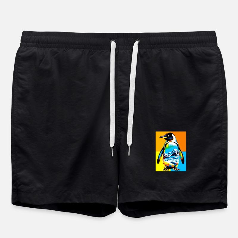 penguin - Swim Trunks - black
