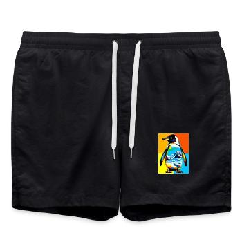 pingouin - Short de bain - noir - Devant - AI Model Male 185 light (185cm)
