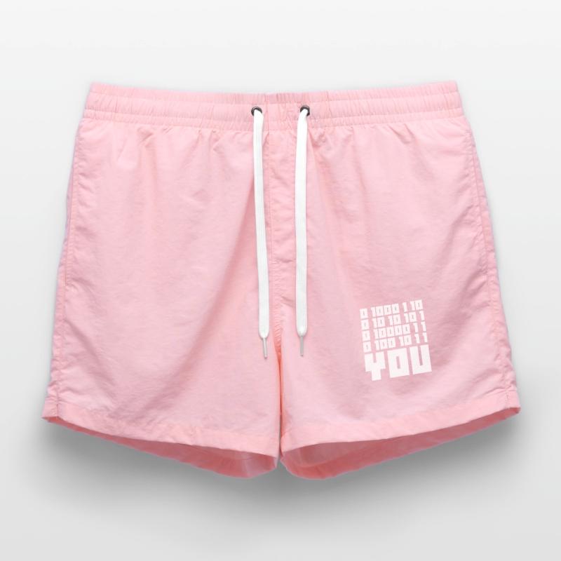Binary Code F**k YOU – Geek Code & Nerd Humo Swim Trunks