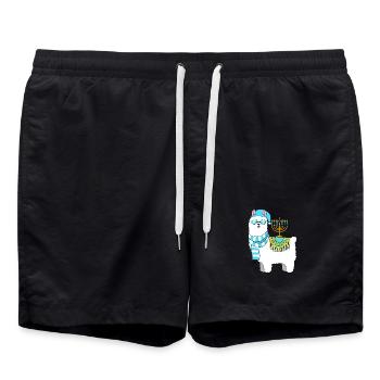 Chanukkah Hanukkah Hanukah - Badeshorts - Schwarz - Vorne - AI Model Male 185 light (185cm)