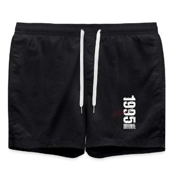 30th Birthday Original October 1995 - Swim Trunks - black - Front - AI Model Male 185 light (185cm)