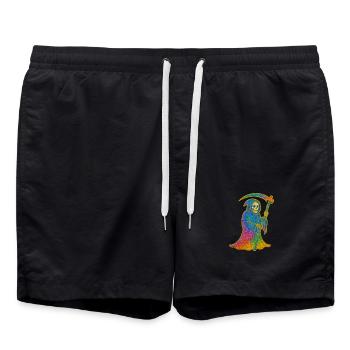 Faucheuse arc-en-ciel - Short de bain - noir - Devant - AI Model Male 185 light (185cm)