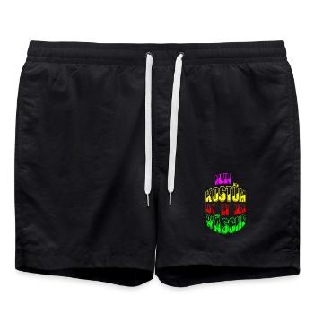 Mon costume est dans la tenue de carnaval de blanchisserie - Short de bain - noir - Devant - AI Model Male 185 light (185cm)