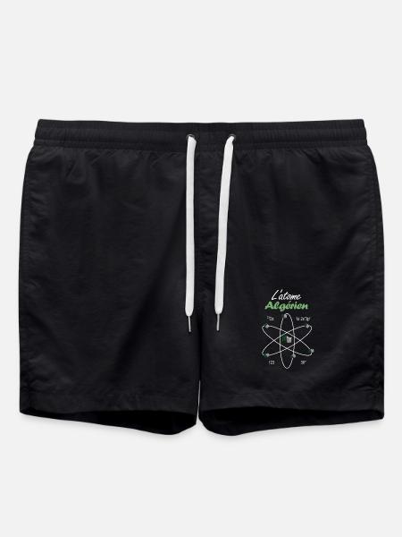 The Algerian Atom Flag Algeria Science - Swim Trunks - black